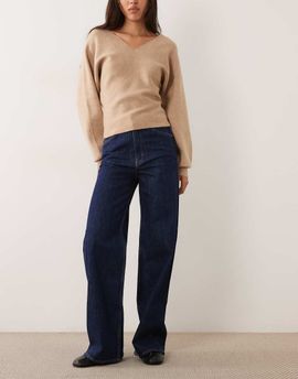 Arket ARKET Lupine high rise wide leg jeans in mid washed blue - BLACK-Navy