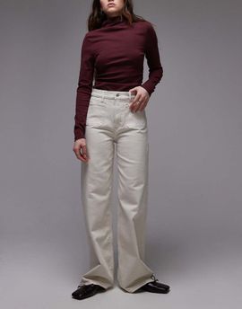 Arket ARKET Lupine high rise wide leg jeans in winter white