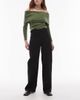 Arket ARKET Lupine stretch cotton high rise wide leg jeans in black - 1