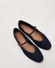 Arket ARKET mary jane denim ballet flats in indigo blue - 2