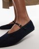 Arket ARKET mary jane denim ballet flats in indigo blue - 3
