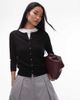 Arket ARKET merino wool knit cardigan in black - 1