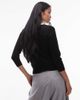 Arket ARKET merino wool knit cardigan in black - 4