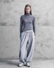Arket ARKET merino wool knit semi sheer turtleneck top in gray - 2