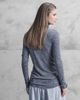 Arket ARKET merino wool knit semi sheer turtleneck top in gray - 3