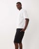 Arket ARKET mid length straight fit denim shorts in black - 3