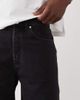 Arket ARKET mid length straight fit denim shorts in black - 4