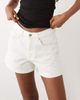 Arket ARKET mid waist five-pocket denim shorts in white - 3