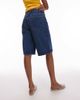 Arket ARKET mid waist five-pocket loose denim twill shorts in mid wash blue - 4