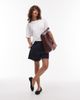 Arket ARKET mid waist linen chino shorts in navy - 1