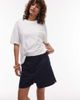 Arket ARKET mid waist linen chino shorts in navy - 3