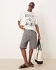 Arket ARKET mid waist regular fit denim shorts in washed gray - 1