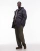Arket ARKET minimal down hooded padded jacket in navy - 2