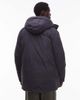 Arket ARKET minimal down hooded padded jacket in navy - 3