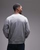 Arket ARKET minimal jersey sweatshirt with crew neck in gray - 4