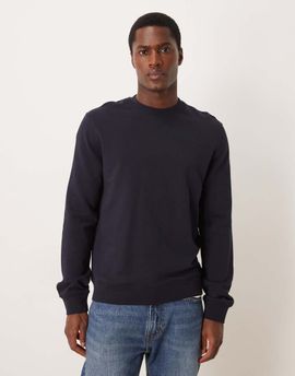 Arket ARKET minimal jersey sweatshirt with crew neck in navy