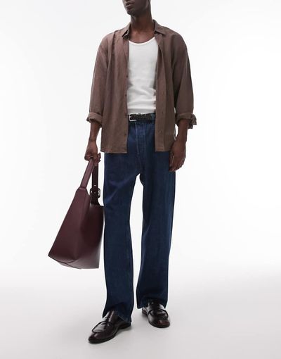 Arket ARKET Mist low rise baggy wide leg jeans in rich rinse blue