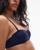Arket ARKET mix & match bandeau style bikini top in dark blue - 2