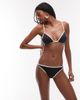 Arket ARKET mix & match bikini bottoms in black with cream contrast hem binding - 1