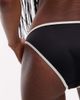Arket ARKET mix & match bikini bottoms in black with cream contrast hem binding - 3