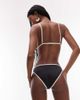 Arket ARKET mix & match bikini bottoms in black with cream contrast hem binding - 4