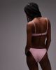 Arket ARKET mix & match crinkle bubble bikini bottom in pink - 2