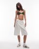Arket ARKET mix & match crinkle bubble wire bikini top in dark green - 4