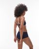 Arket ARKET mix & match frill square neck bikini top in dark blue-Navy - 4
