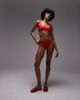 Arket ARKET mix & match smock bikini bottoms in red - 1