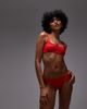 Arket ARKET mix & match smock bikini bottoms in red - 2
