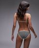 Arket ARKET mix & match smock triangle bikini top in black rope print - 3