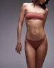 Arket ARKET mix & match smocked bikini bottoms in rosewood pink - 4