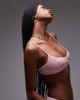 Arket ARKET mix & match square scoop back crinkle bubble bikini top in pink - 1