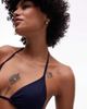 Arket ARKET mix & match triangle tie bikini top in navy - 3