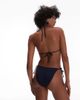 Arket ARKET mix & match triangle tie bikini top in navy - 4