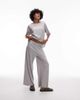 Arket ARKET mix and match cotton t-shirt pajama top in heather gray - 2