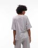 Arket ARKET mix and match cotton t-shirt pajama top in heather gray - 4