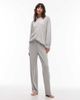 Arket ARKET mix and match pure cotton lounge soft long sleeve pajama top in heather gray - 2