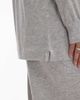 Arket ARKET mix and match pure cotton lounge soft long sleeve pajama top in heather gray - 4