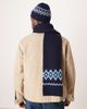 Arket ARKET mix and match pure fairisle wool beanie in navy - 3