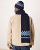 Arket ARKET mix and match pure fairisle wool scarf in navy - 3