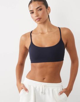 Arket ARKET mix and match soft stretch sports bra in navy