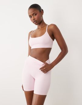Arket ARKET mix and match supersoft athleisure shorts in light pink