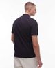 Arket ARKET pique jersey short sleeve polo shirt in navy blue - 2