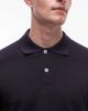 Arket ARKET pique jersey short sleeve polo shirt in navy blue - 3