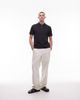Arket ARKET pique jersey short sleeve polo shirt in navy blue - 4