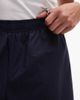 Arket ARKET poplin straight leg pants with pull-on waist in navy-Black - 3