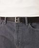 Arket ARKET premium classic leather belt with silver-tone buckle in black - 1