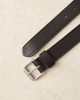 Arket ARKET premium classic leather belt with silver-tone buckle in black - 2