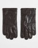 Arket ARKET premium leather gloves in dark brown - 1